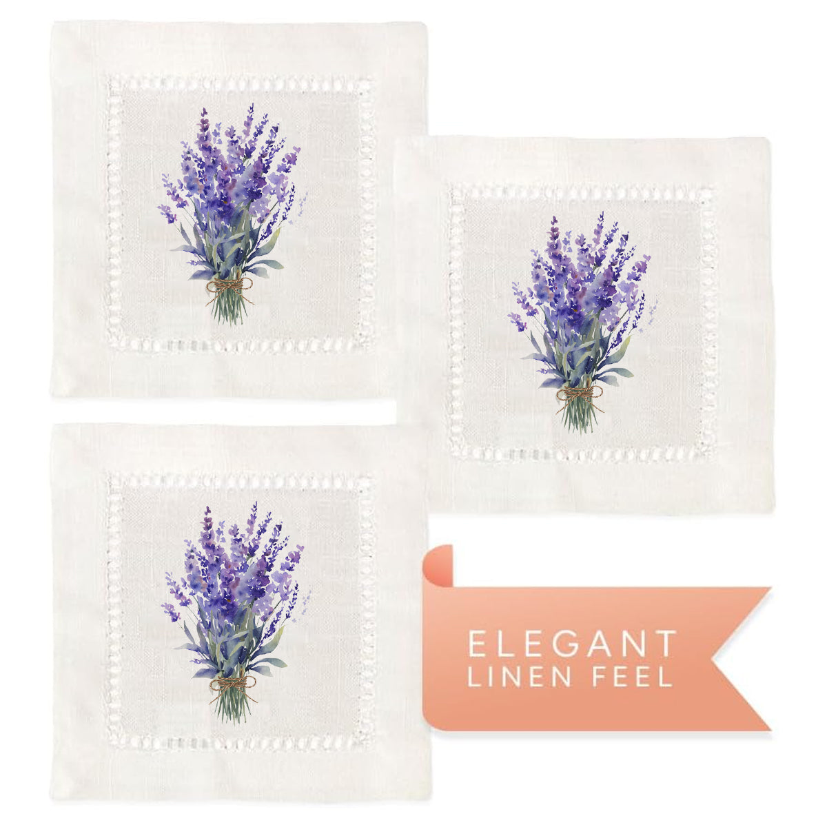 Lavender Hemstitch Napkins