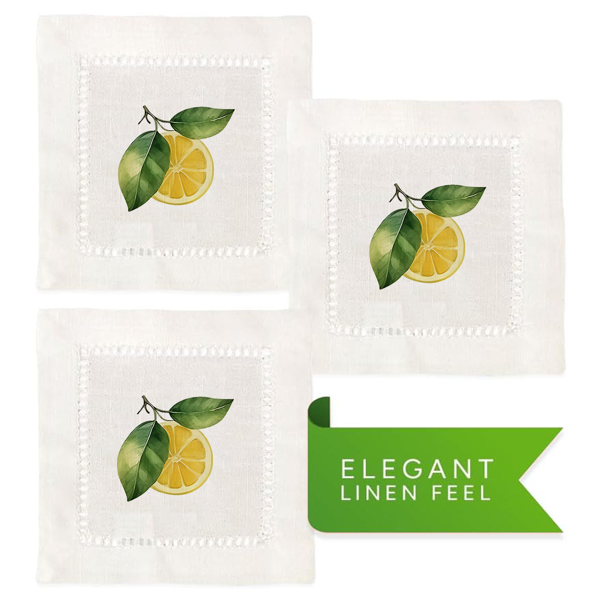 Lemon Hemstitch Napkins