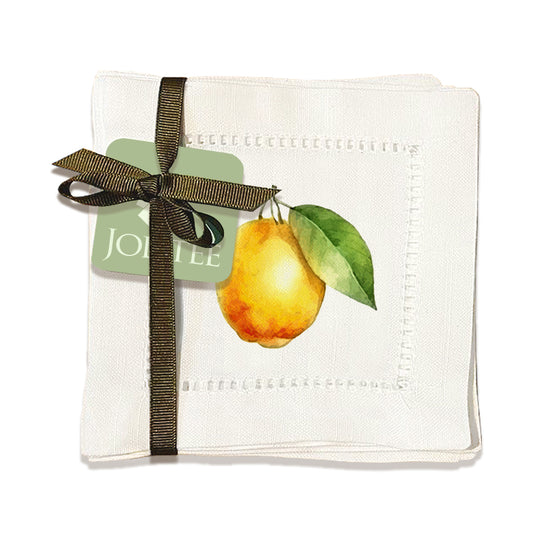 Golden Lemon Hemstitch Napkins