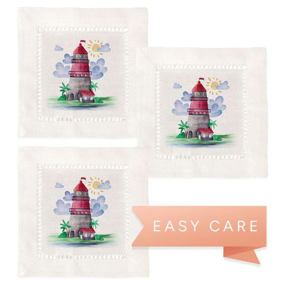 Lighthouse Hemstitch Napkins