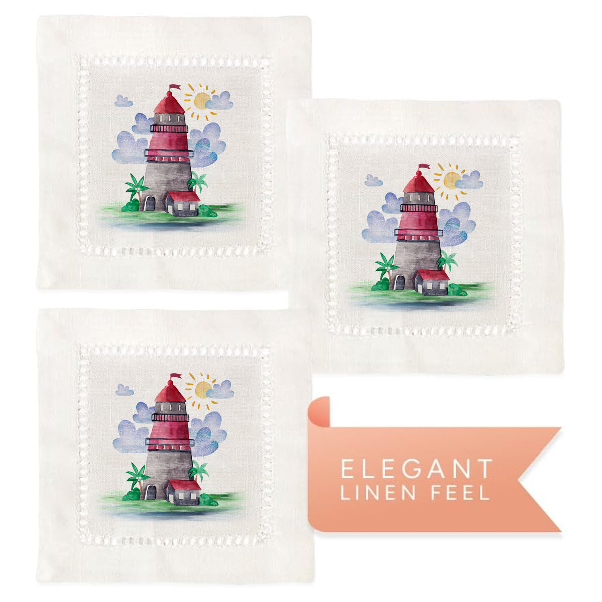 Lighthouse Hemstitch Napkins