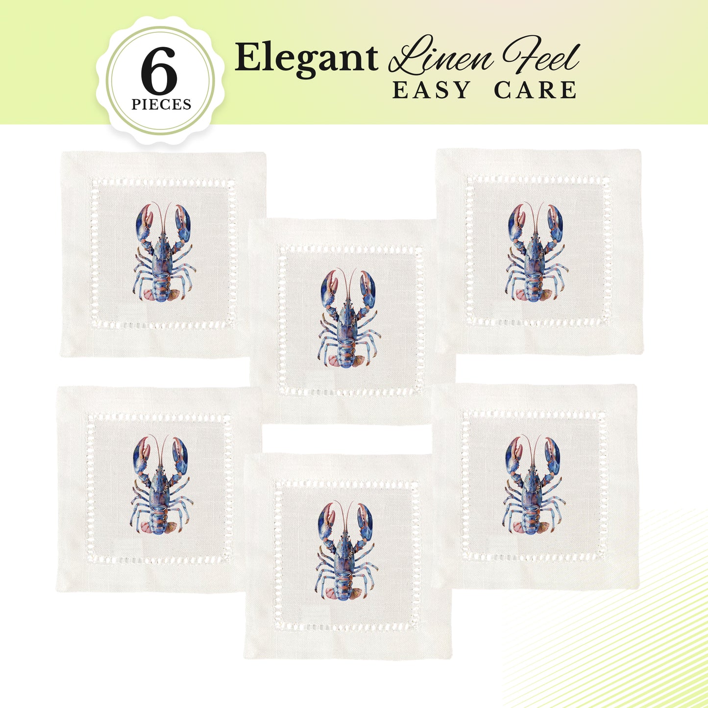 Lobster Hemstitch Napkins