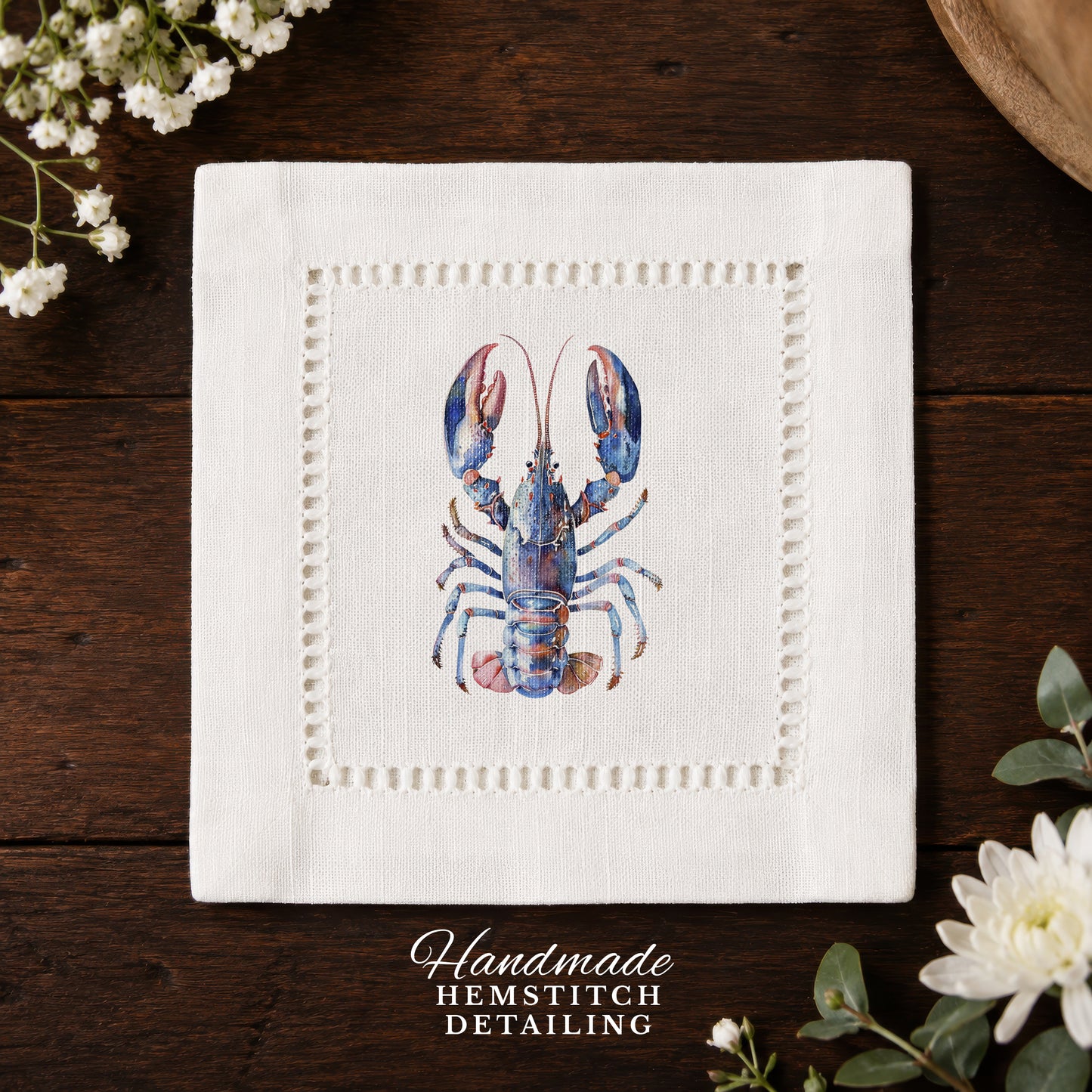 Lobster Hemstitch Napkins