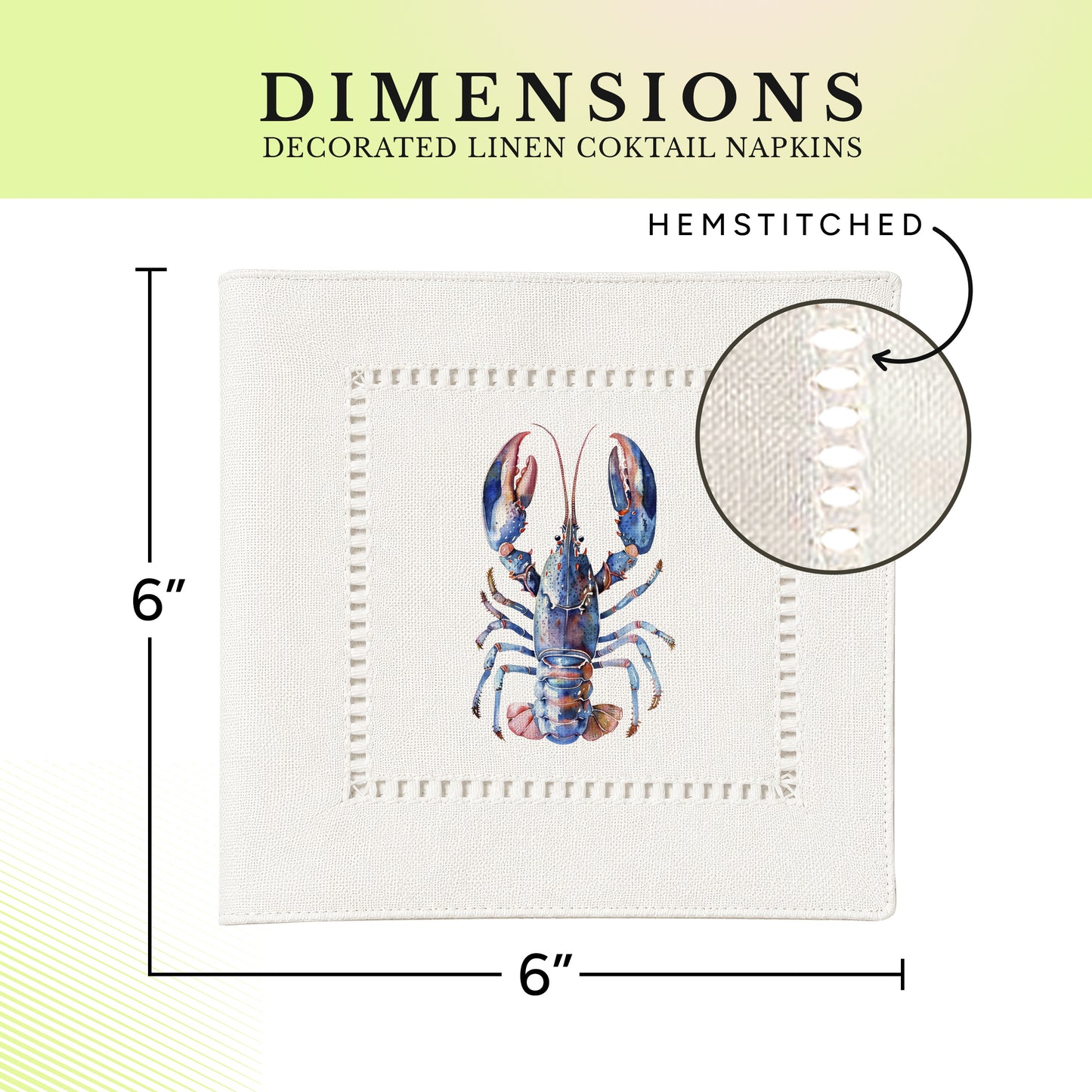 Lobster Hemstitch Napkins