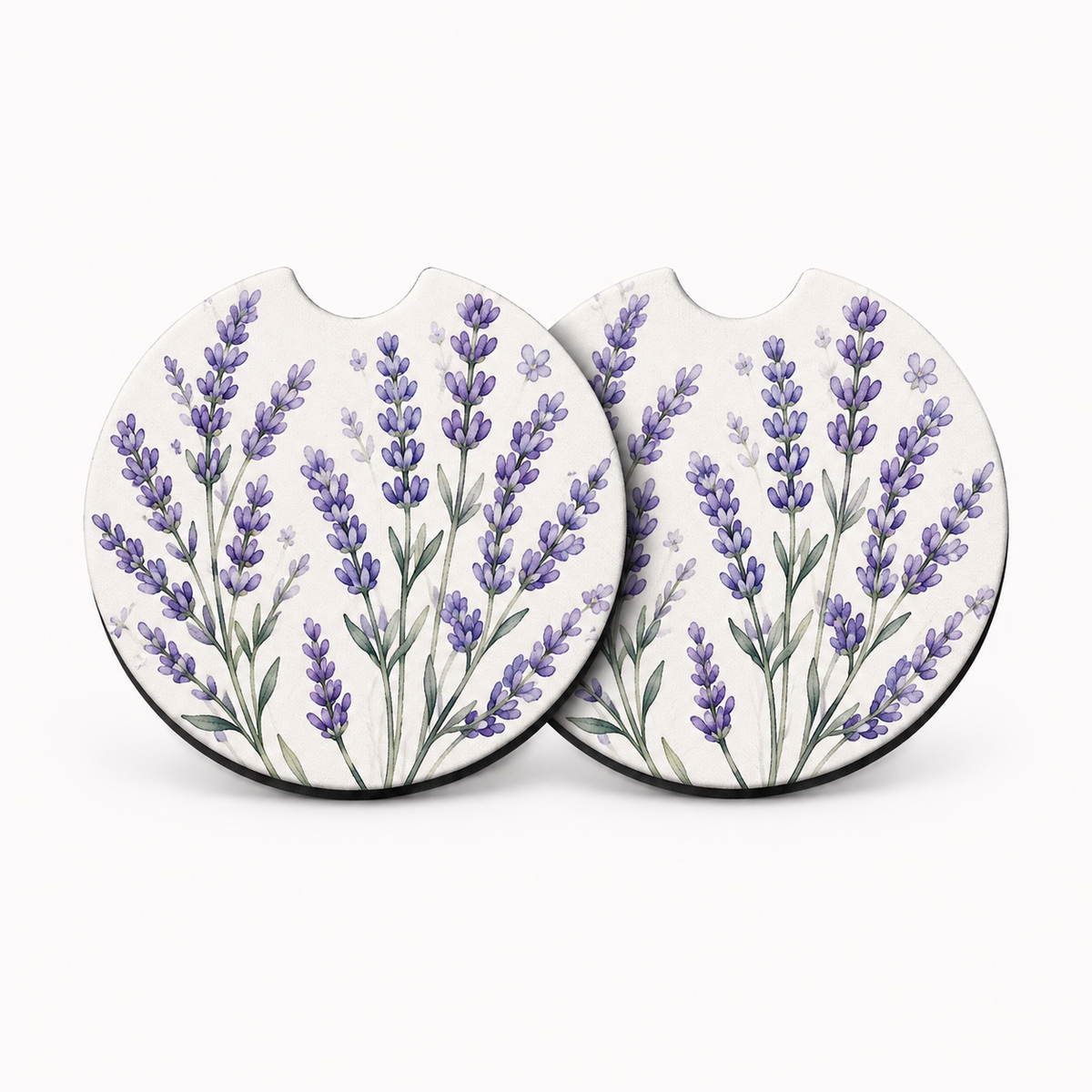 Jolitee Florals Car Coasters, Absorbent Neoprene Cup Holder