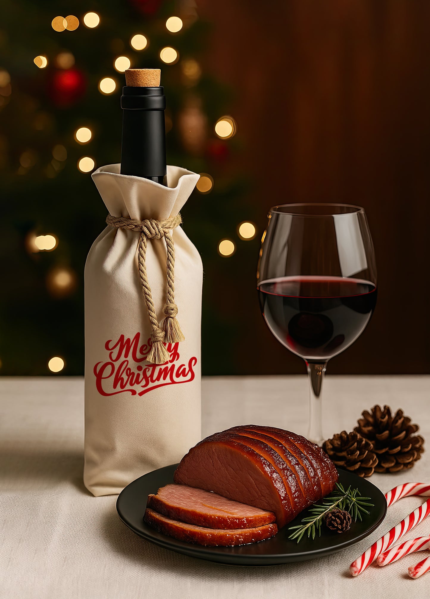 Bottle Bags - Merry Christmas