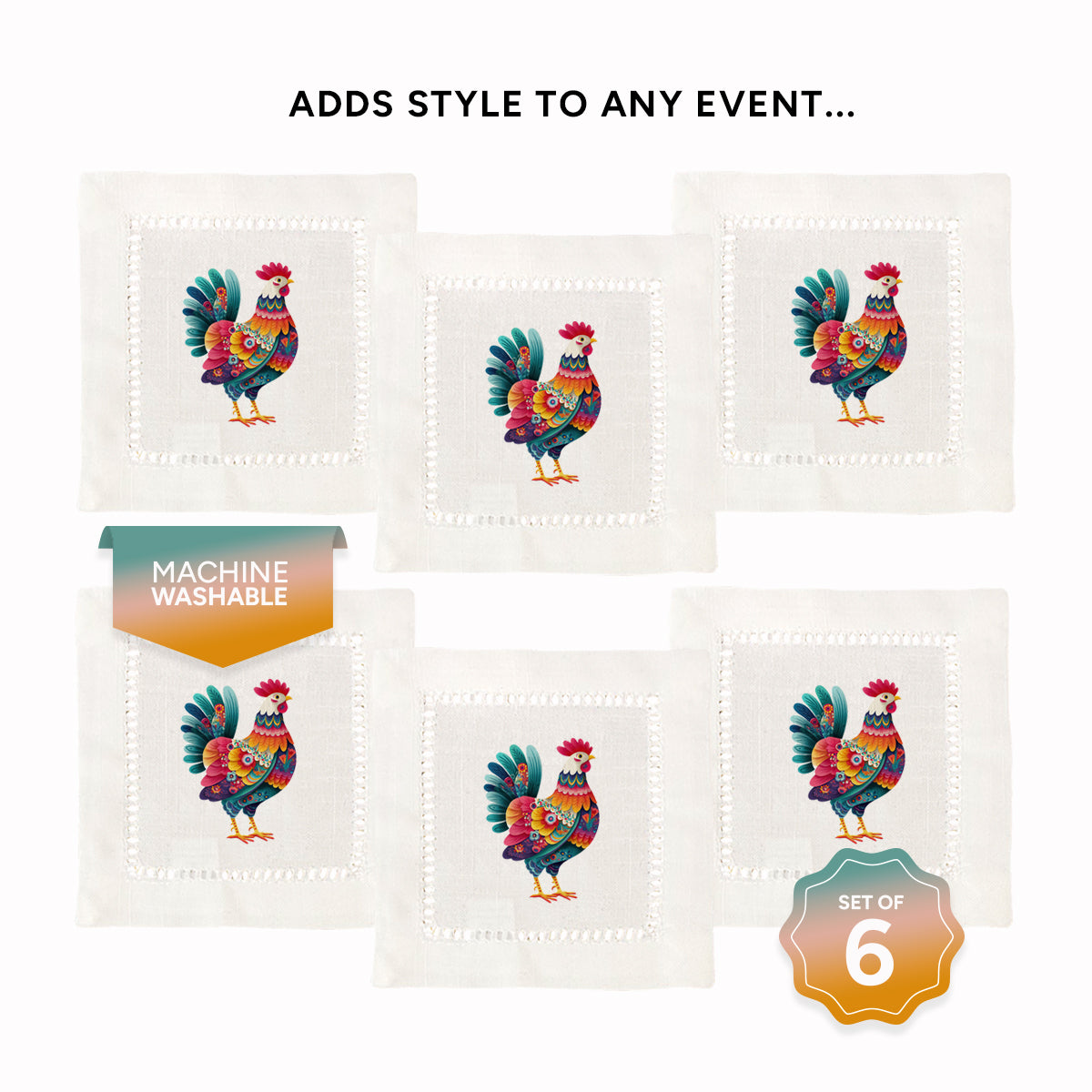 Mother Hen Hemstitch Napkins