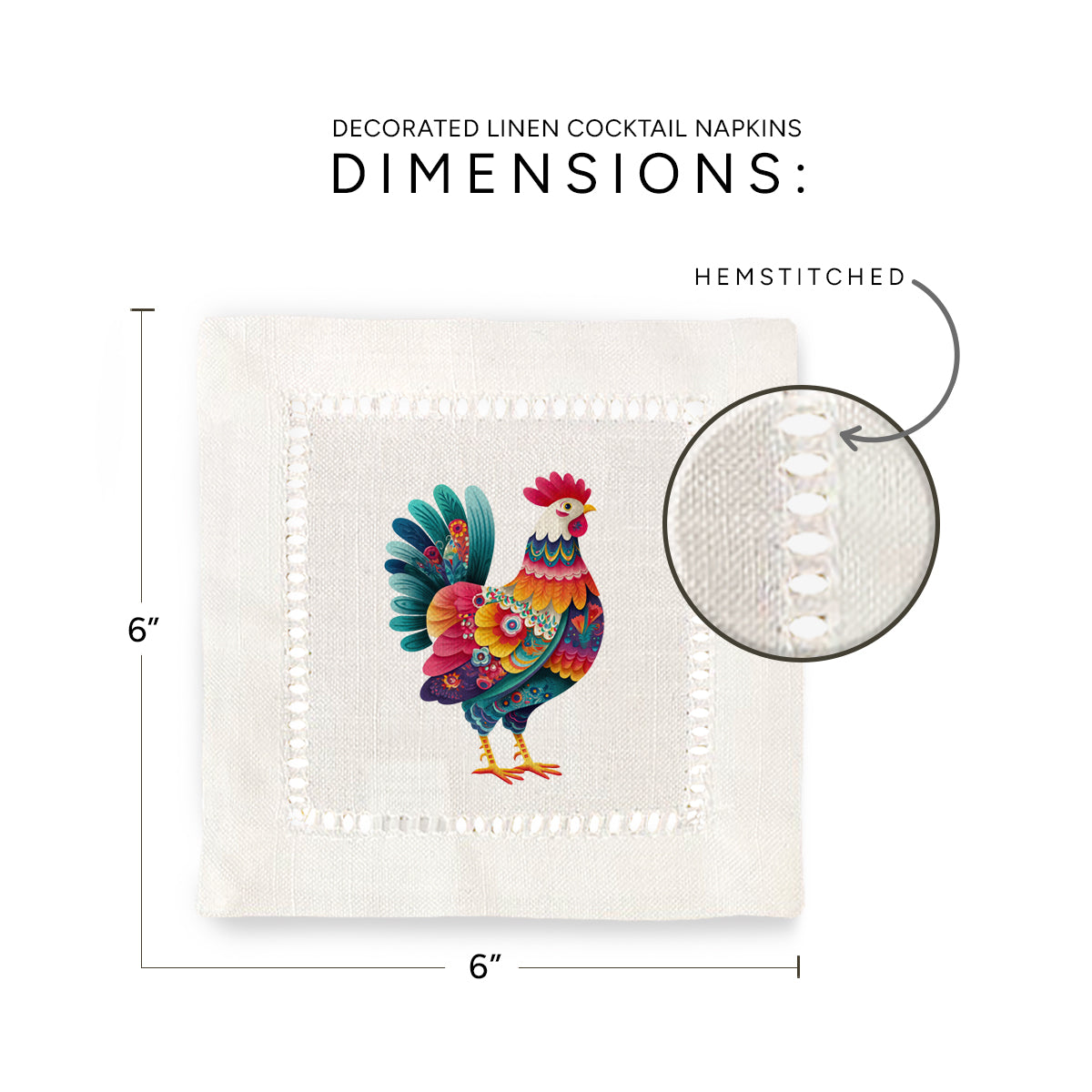 Mother Hen Hemstitch Napkins