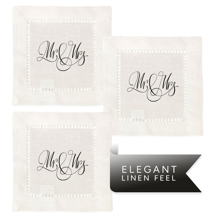 Mr. & Mrs. Hemstitch Napkins