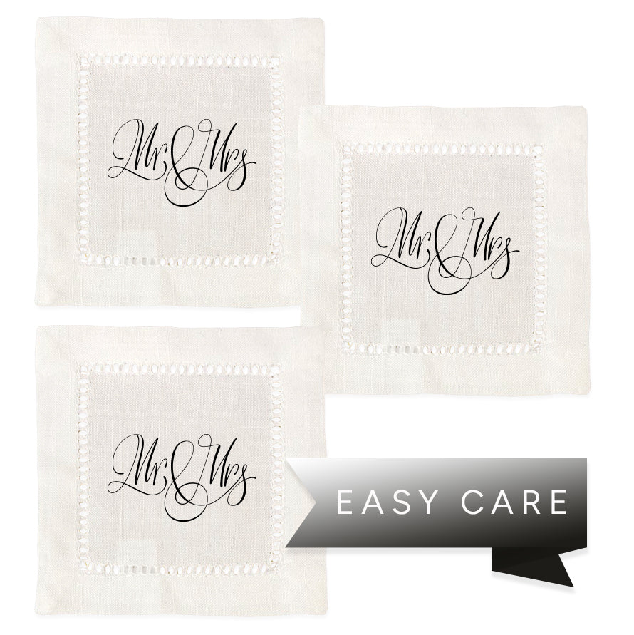Mr. & Mrs. Hemstitch Napkins