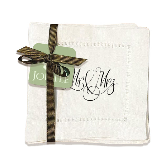 Mr. & Mrs. Hemstitch Napkins