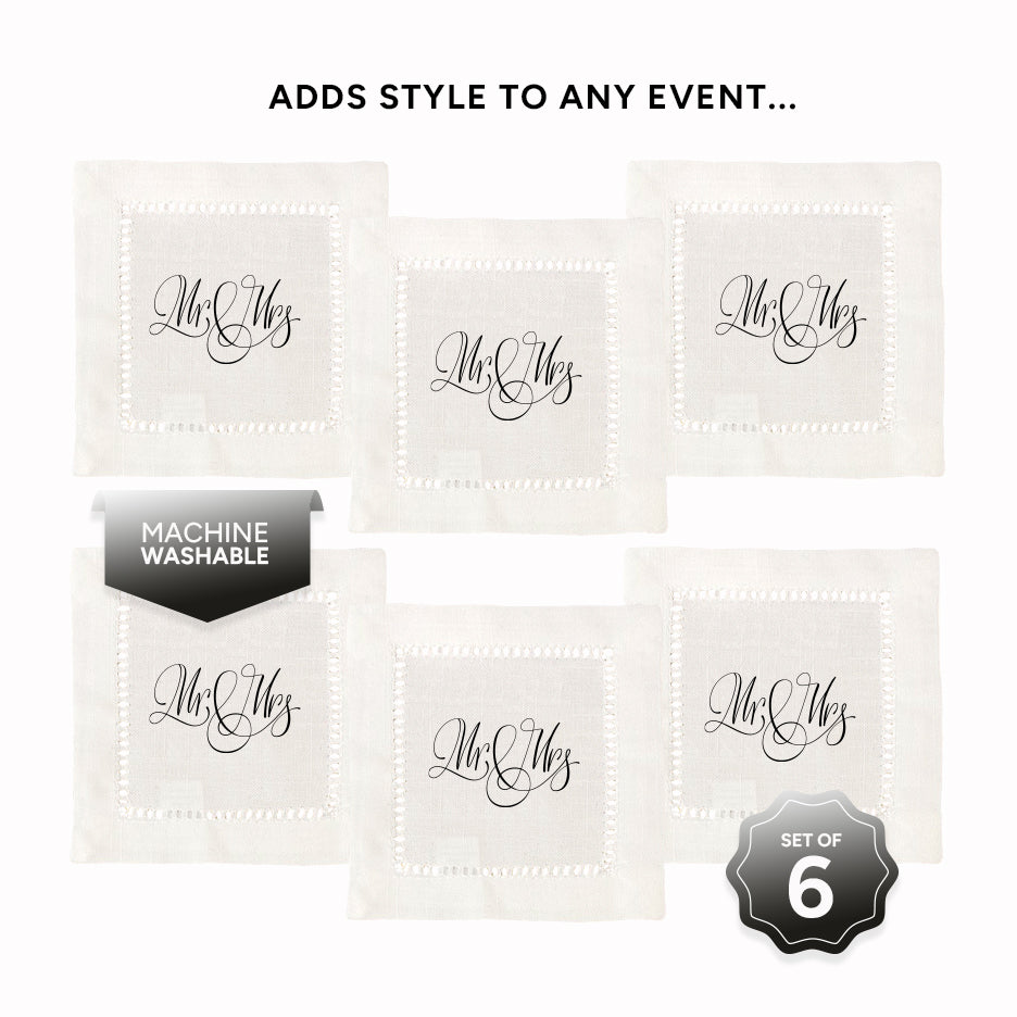 Mr. & Mrs. Hemstitch Napkins