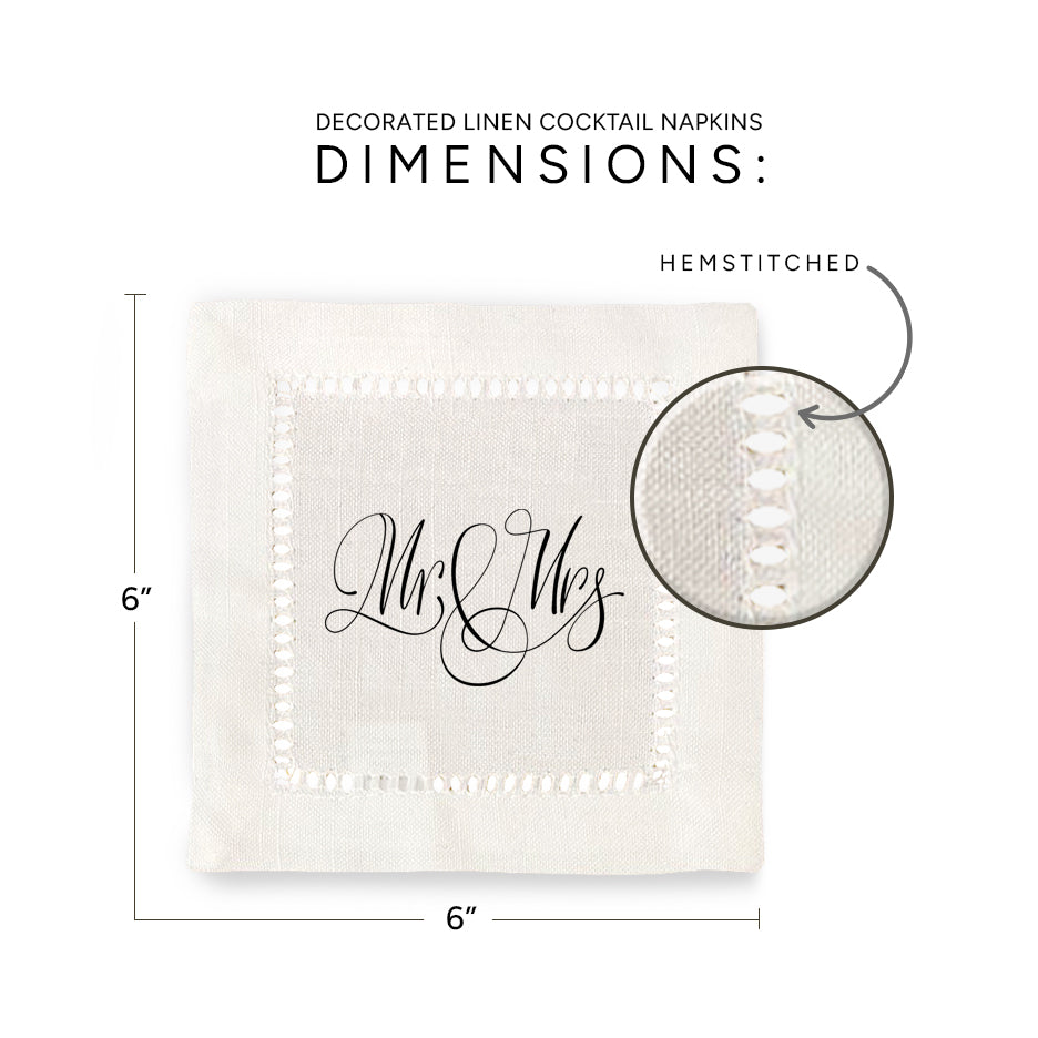 Mr. & Mrs. Hemstitch Napkins