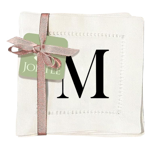 Monogram Serif - M Hemstitch Napkins