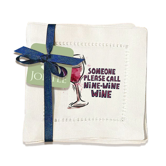 Nine Wine Wine Hemstitch Napkins