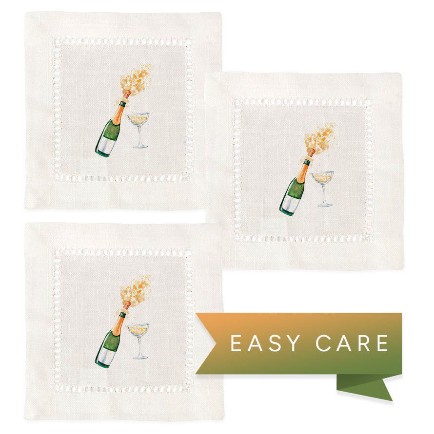 New Year's Eve Hemstitch Napkin