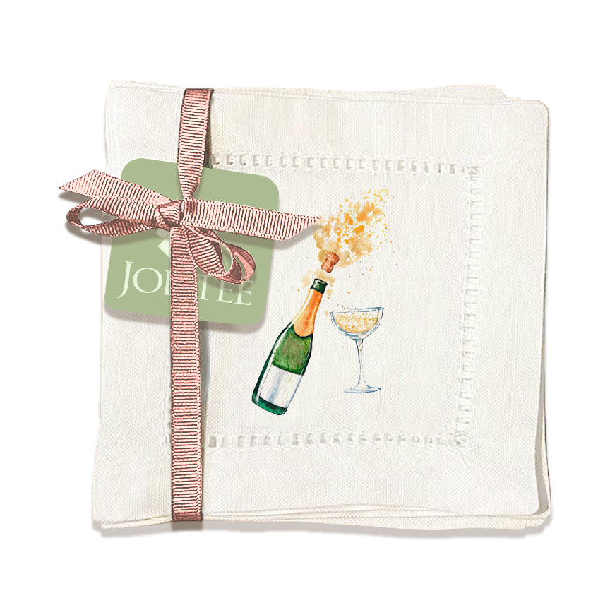 New Year's Eve Hemstitch Napkin