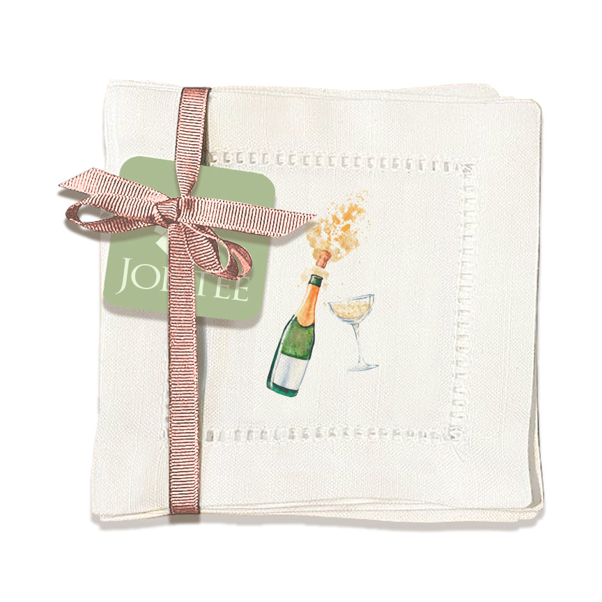 New Year's Eve Hemstitch Napkin