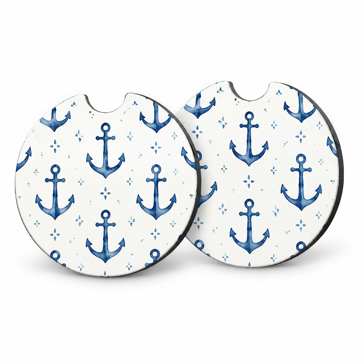 Jolitee Coastal Car Coasters, Absorbent Neoprene Cup Holder