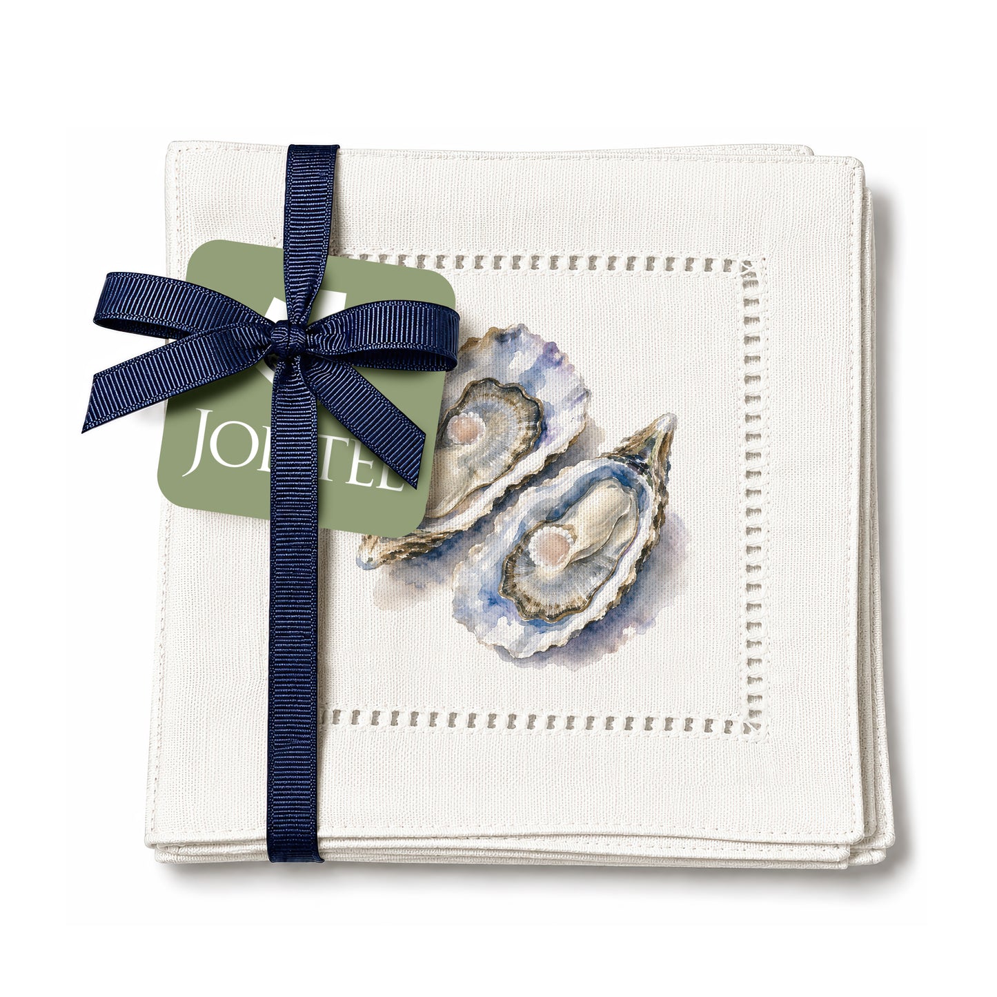 Oyster Pair Hemstitch Napkins