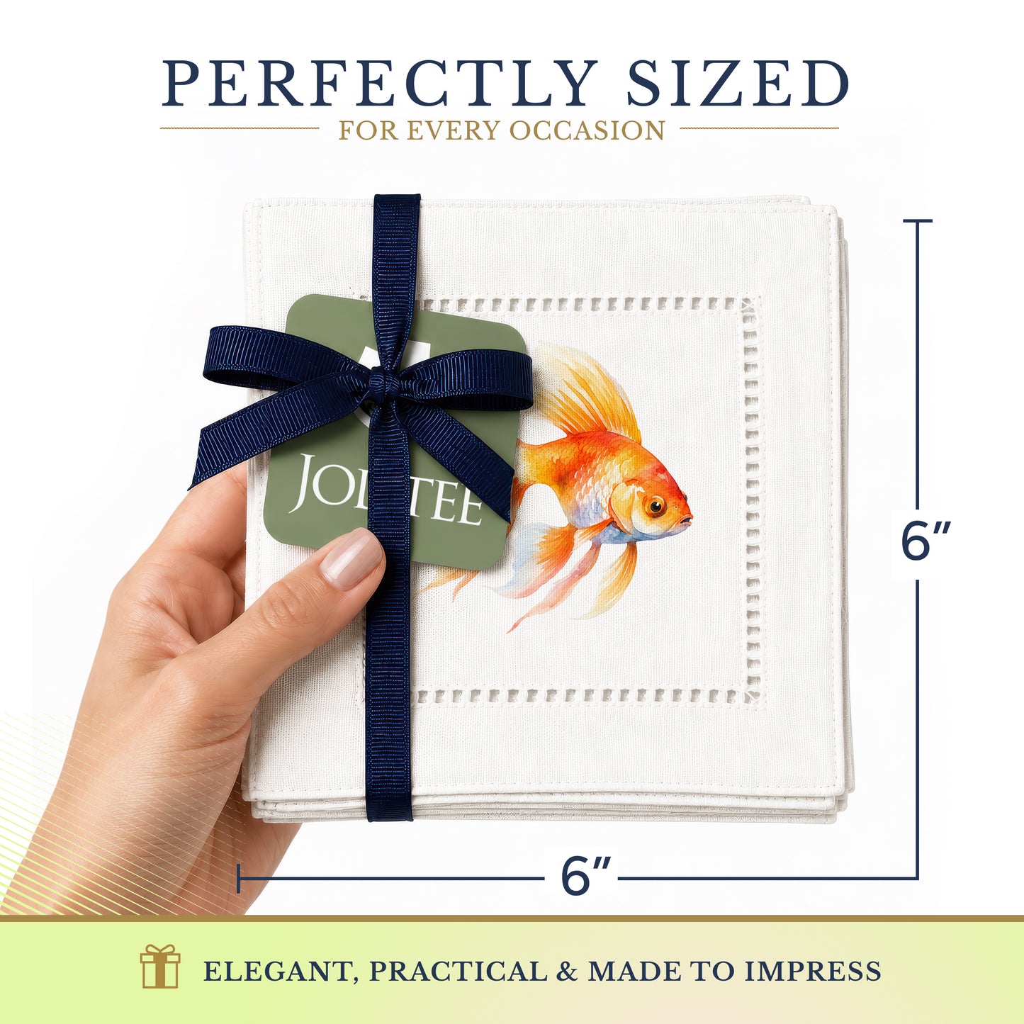 Pet Story GoldFish Hemstitch Napkins