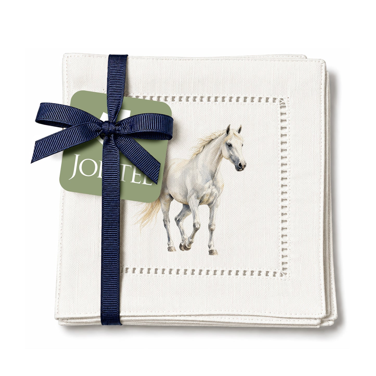 Pet Story Horse Hemstitch Napkins