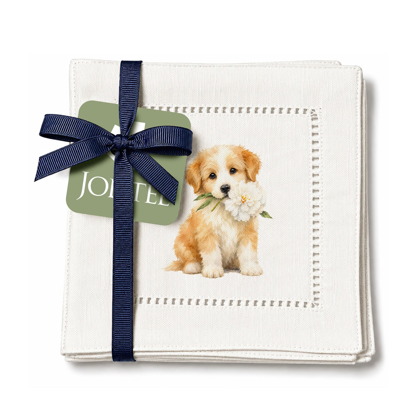 Pet Story Pup Hemstitch Napkins