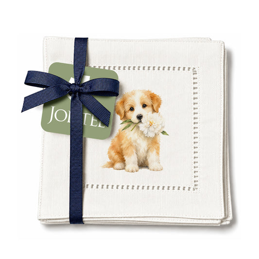 Pet Story Pup Hemstitch Napkins