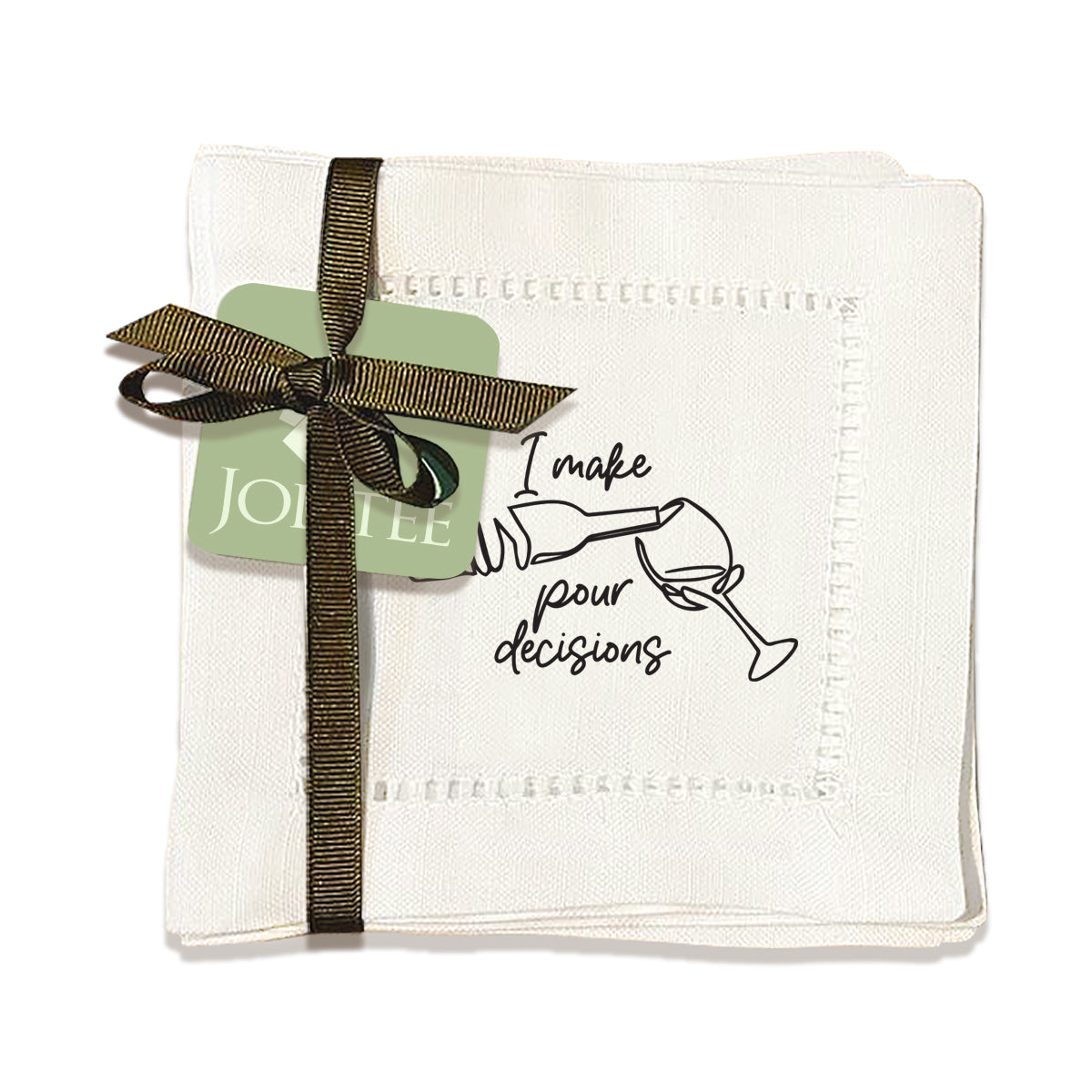 Pour Decisions Hemstitch Napkins