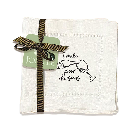 Pour Decisions Hemstitch Napkins