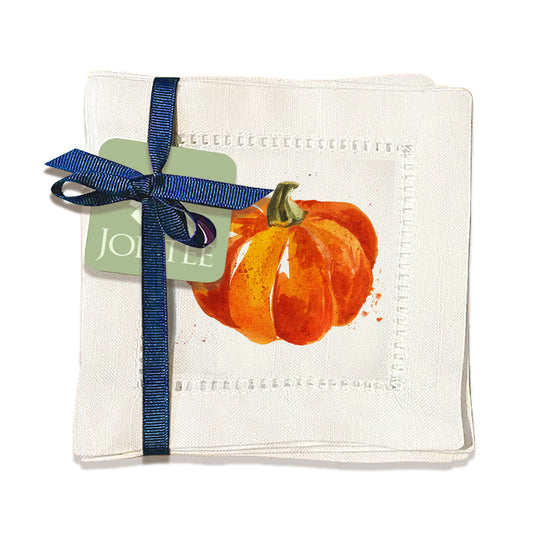 Pumpkin Splash Hemstitch Napkins
