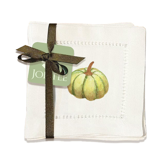 Pumpkins Hemstitch Napkins