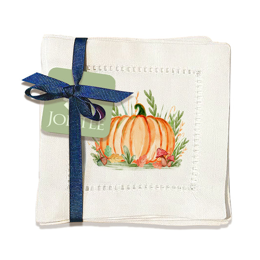 Pumpkin Hemstitch Napkins