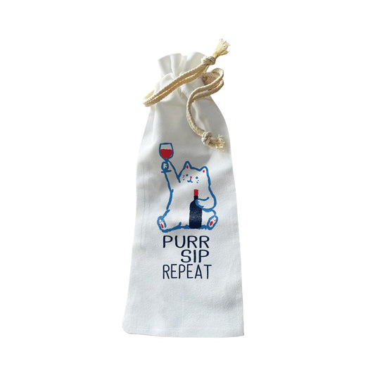Bottle Bags - Purr Sip Repeat