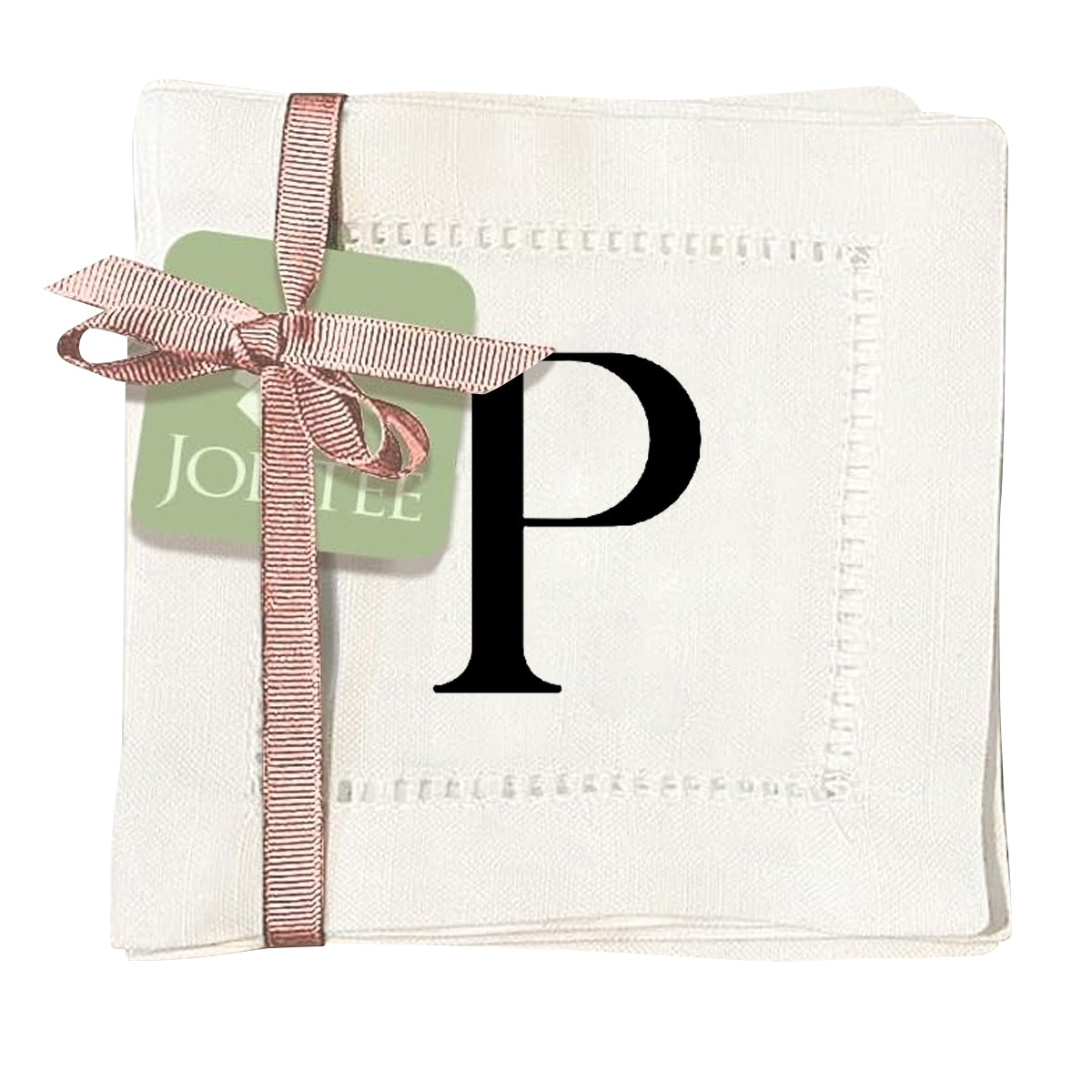 Monogram Serif - P Hemstitch Napkins