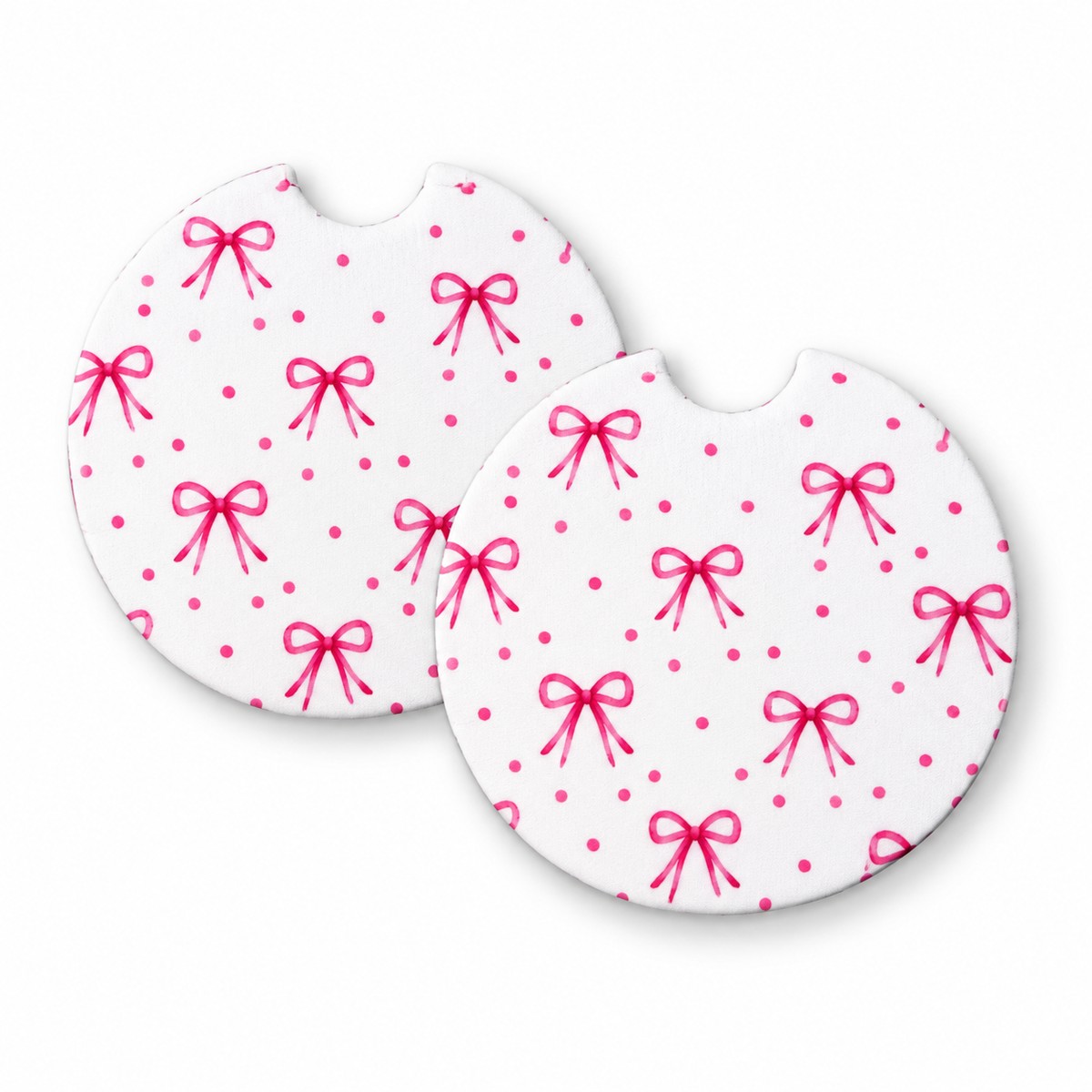 Jolitee Patterned Car Coasters, Absorbent Neoprene Cup Holder
