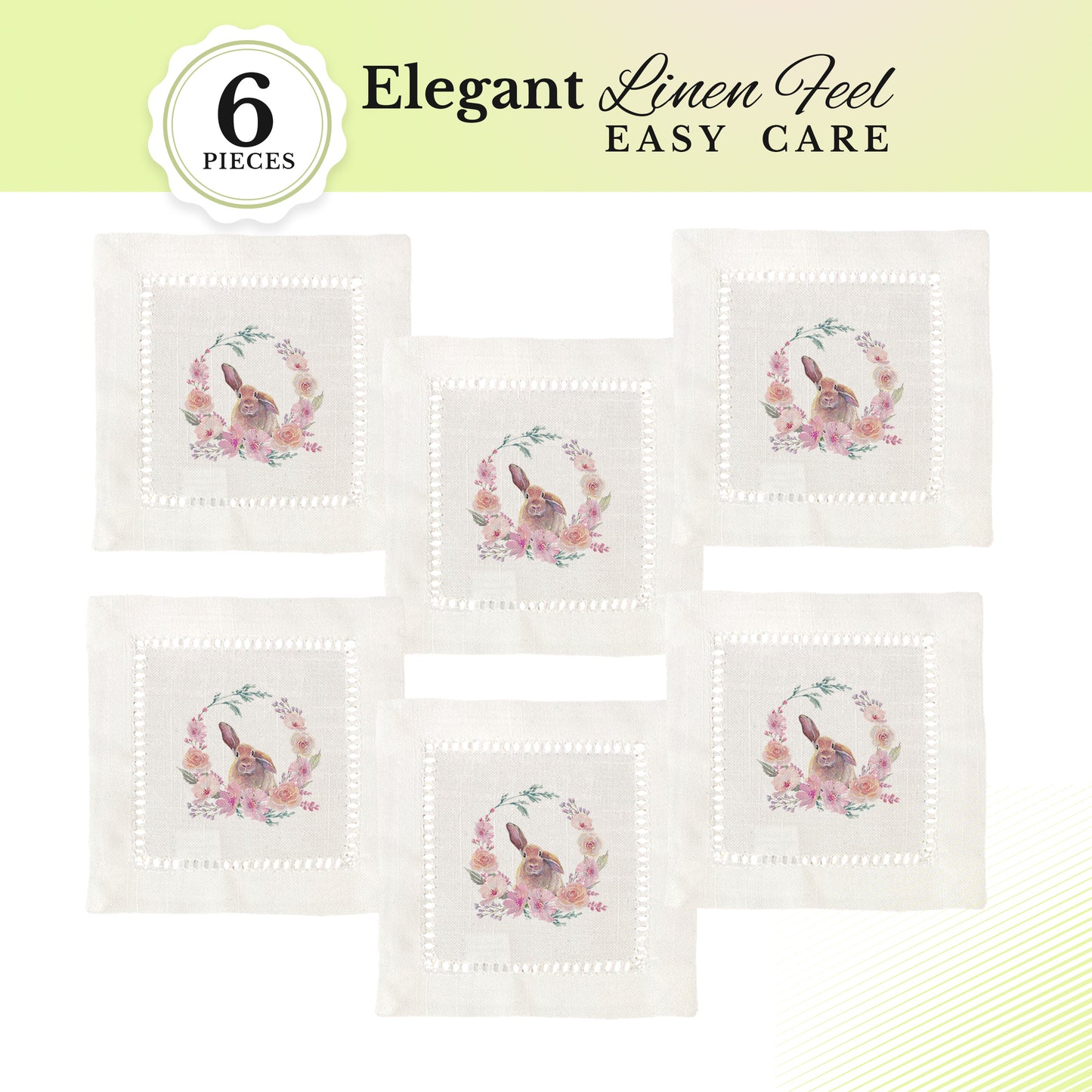 Bunnies Hemstitch Napkins