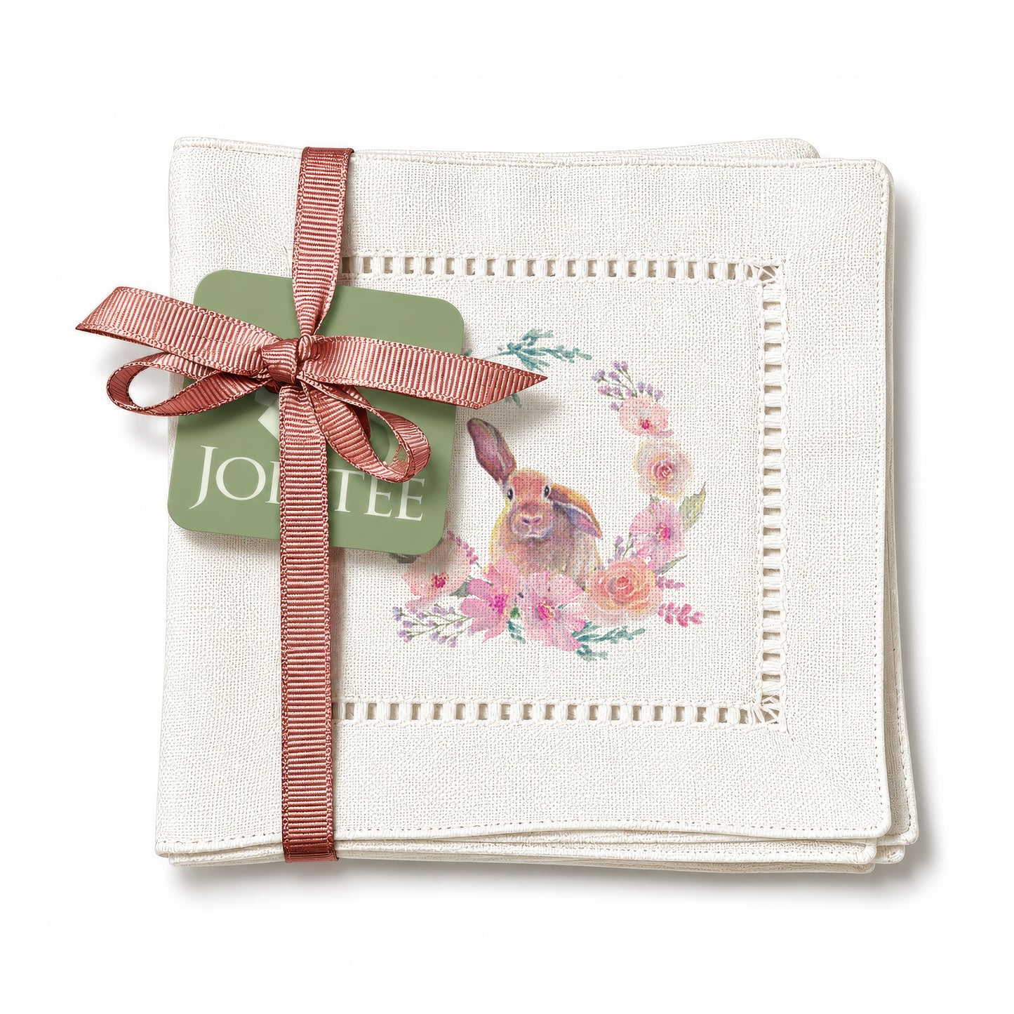 Bunnies Hemstitch Napkins
