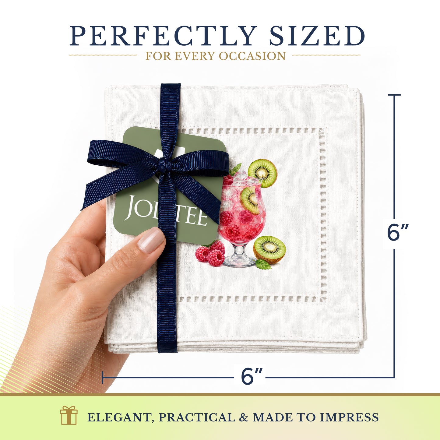 Starter Set Raspberry Fizz Hemstitch Napkins