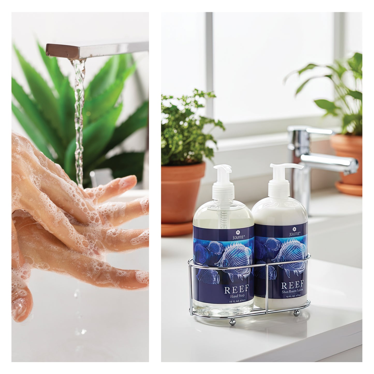 Reef Luxury Shea and Cocoa Butter with Sea Kelp Extract (Soap and Lotion Set in Caddy)