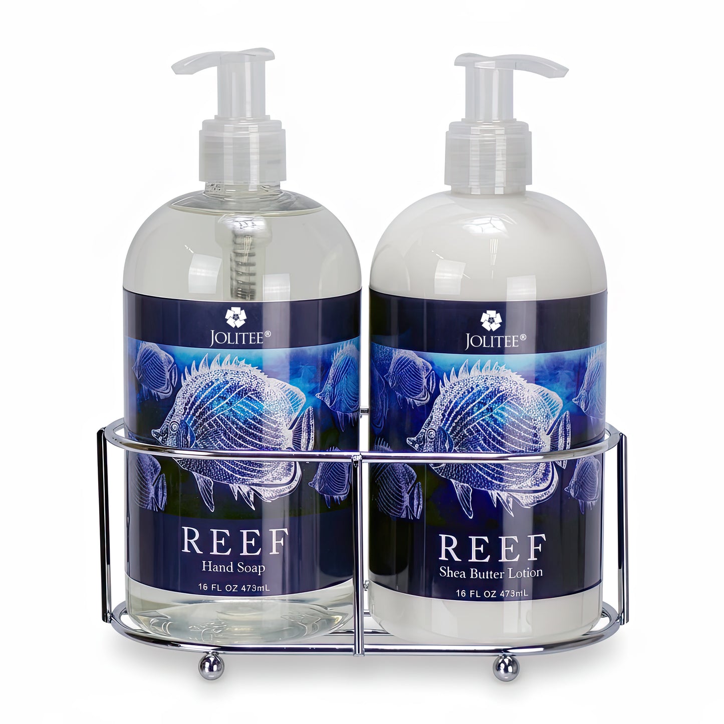 Reef Luxury Shea and Cocoa Butter with Sea Kelp Extract (Soap and Lotion Set in Caddy)