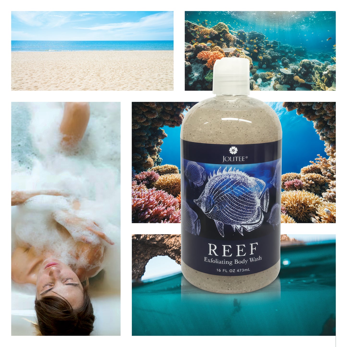 Reef Luxury Shea and Cocoa Butter with Sea Kelp Extract (Exfoliating Body Wash)