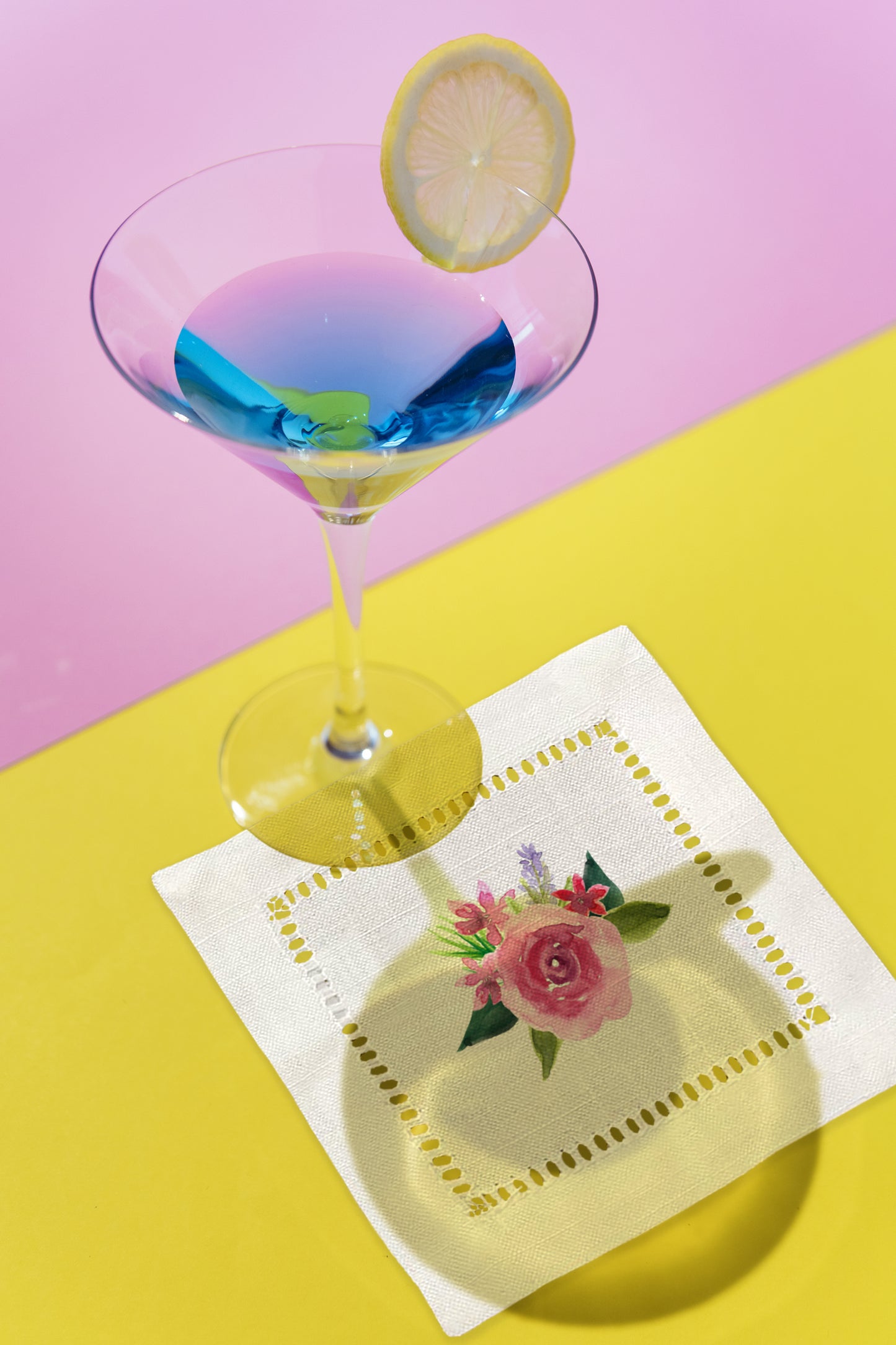 Spring Flowers Hemstitch Napkins