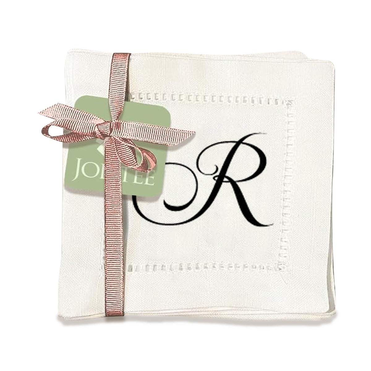 Monogram Script - R Hemstitch Napkins