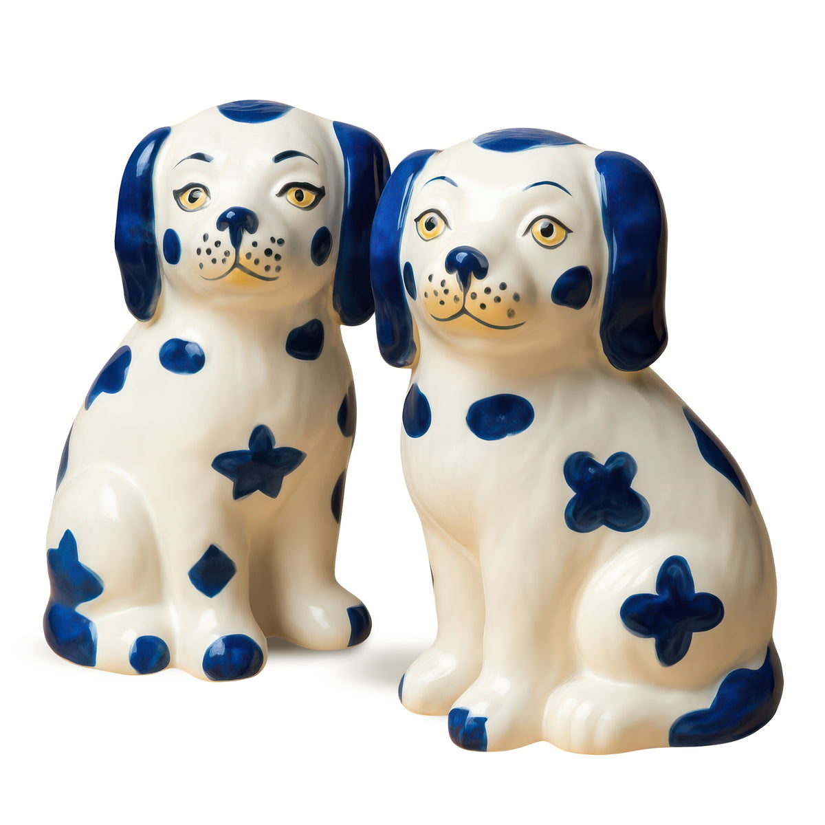 Staffordshire Dogs Chinoiserie Salt Pepper Shakers Set