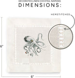 Sea Life Hemstitch Napkins