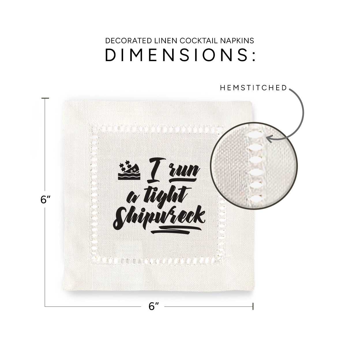 Shipwreck Hemstitch Napkins