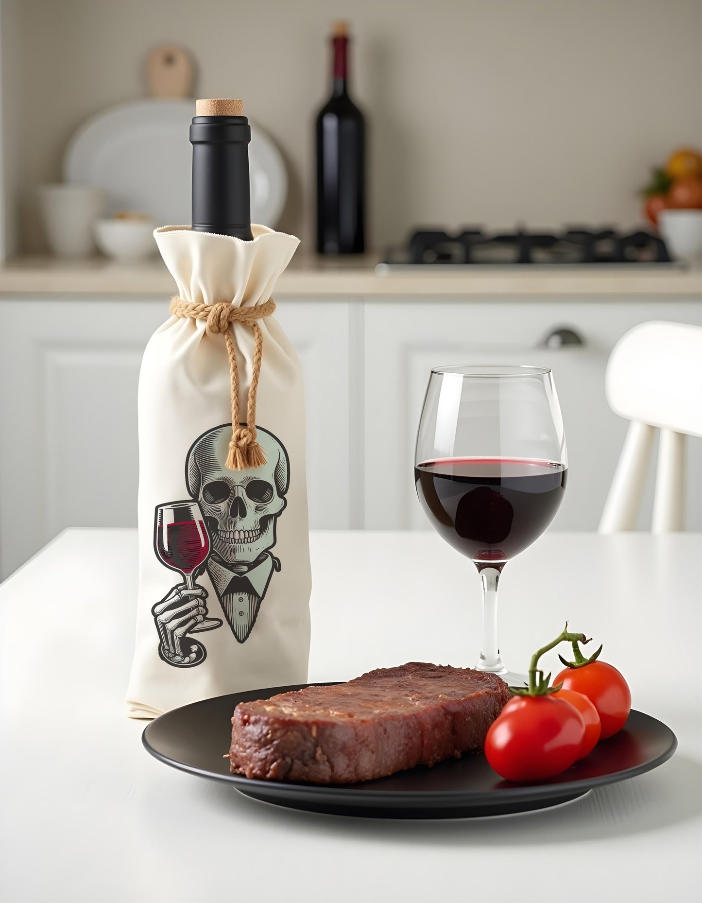 Bottle Bags - Skull Wine