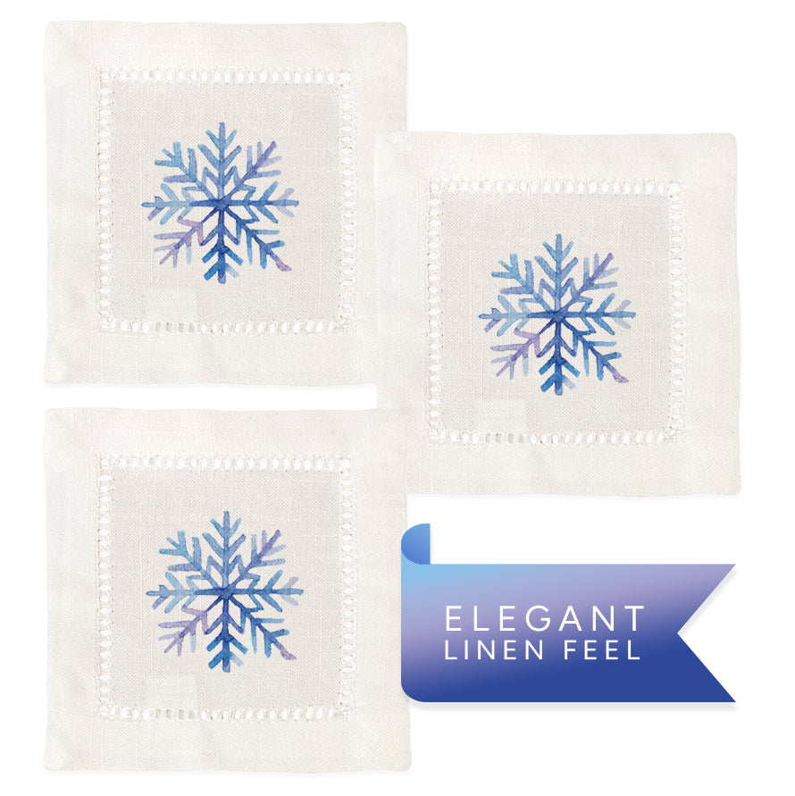 Snowflake Hemstitch Napkins