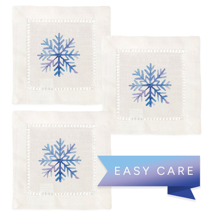 Snowflake Hemstitch Napkins